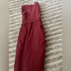 Spacedye Love the Bump Maternity Pocket Midi Legging PortWine RubyXS with gifts!